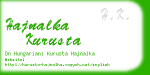 hajnalka kurusta business card